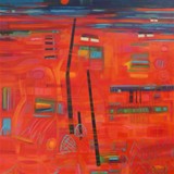 Red Fields 2 60x60cm